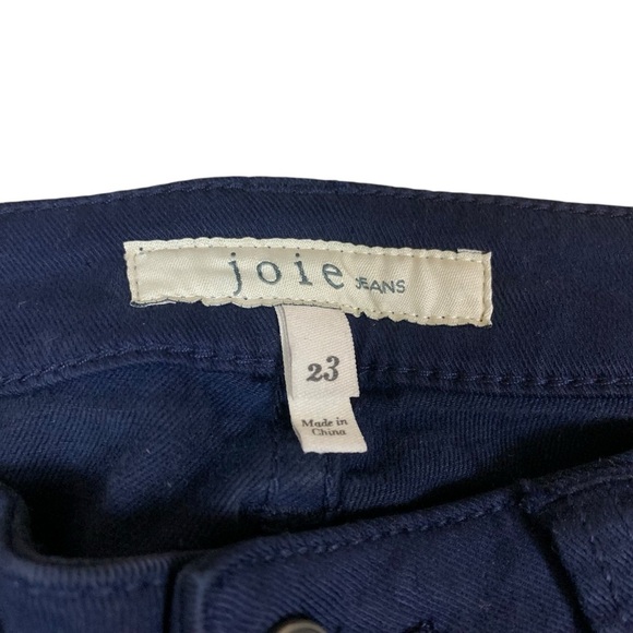 Joie So Real Skinny Navy Cargo Pants Zip Hem Stretch Slim Fit Utility 23 - Picture 3 of 7